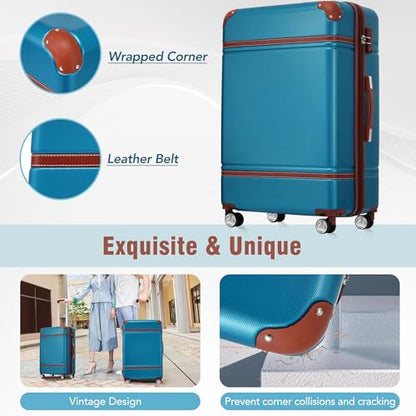 Carry on Luggage with Wheels 4 Piece Hardshell Suitcase Set Spinner,A4 - color: A4