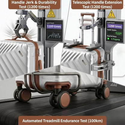 Rosamo 6-Piece Hard Shell Expandable Luggage Set, Airline Approved Carry-On - color: Silver
