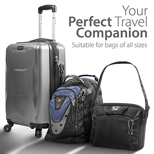 Fosmon TSA Approved Cable Luggage Locks, 3 Digit Combination, 2 Pack Black - style: 3 Digit mini black 2 pack