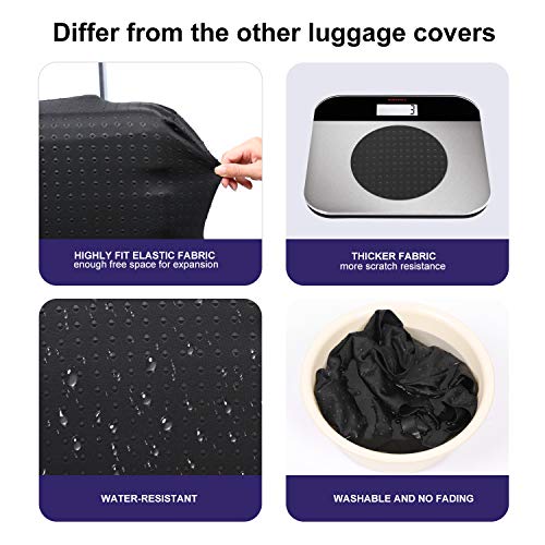 Travel Suitcase Protective Cover 26"-28" Suitcase Protective Cover & High Elastic Spandex Size L - color: Black, size: L(Fits to 26"-28" Trolley Case)