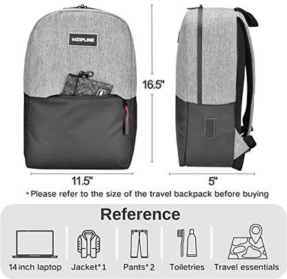 Backpack Bag- Classics Casual Travel Daypack Travel bags for for Men & Women Work (Black/Grey) - color: Black/Grey