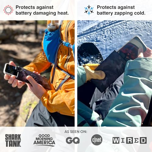 PHOOZY Apollo II Thermal Phone Case with NASA-Derived Technology - Extends Battery Life 4X in Hot or Cold Weather - Military Grade 8-Foot Drop Protection Insulated Pouch - Medium Black Camo - color: Apollo II Black Camo, size: MEDIUM