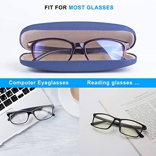 RayLove Unisex Hard Shell Eyeglasses Cases, Protective Case For Glasses - color: Blue