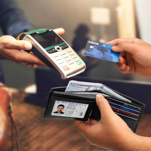 RUNBOX Wallet for Men Leather RFID Blocking Bifold Front Pocket Wallet - color: Flag