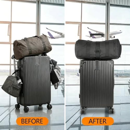 3Pcs Luggage Straps for Suitcases, Adjustable Luggage Connector Straps to Connect Two Suitcases for Secure Carry On & Travel Essentials