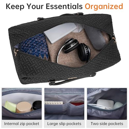 21" Weekender Bag Overnight Bag Travel Duffel Bag for Women - size: With J Makeup Bag