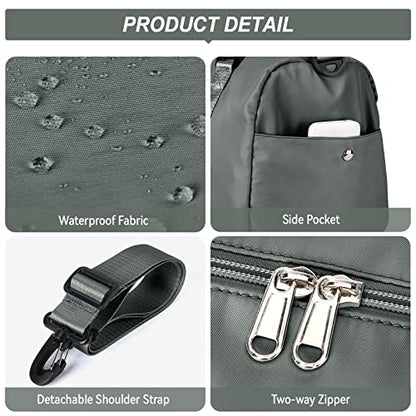 Weekender Gym Duffel Bags for Women Olive Green with Toiletry Bag - color: Olive Green