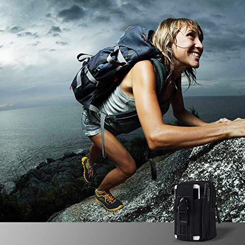 Tactical Waist Belt Bag | Universal Outdoor EDC Military Holster Wallet Pouch Phone Case Gadget Pocket for iPhone X 8 7 6 6s Plus Samsung Galaxy S8 S7 S6 S5 S4 S3 Note 8 5 4 3 2 LG HTC - color: Kakhi