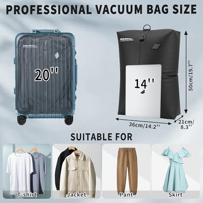 EULANT Travel Vacuum Bags,IPX8 Waterproof Vacuum Compression Bag - color: Black, size: 2 Pack