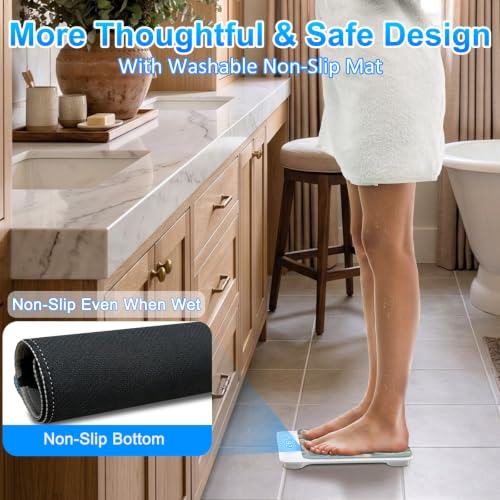 DEKABR Digital Bathroom Scale for Body Weight, Weighing Machine for People - color: White