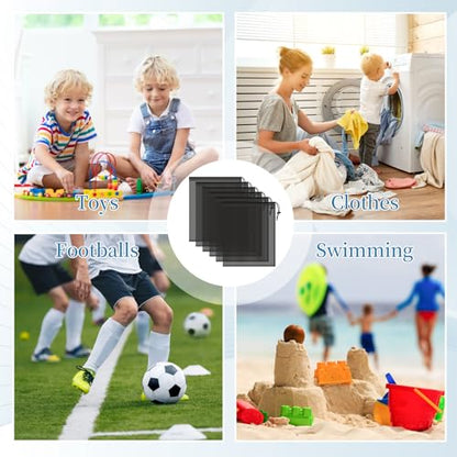 6 Pack Mesh Drawstring Bags with Lock, 14x17 for Gym, Beach, Laundry - color: Black