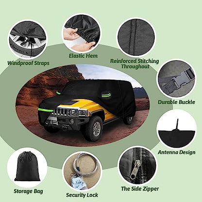 6 Layers Custom Waterproof Car Cover for 2006-2010 Hummer H3 SUV - size: H3 SUV Cover