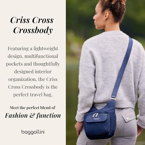 Baggallini Women Criss Cross Crossbody Bag - color: Pacific
