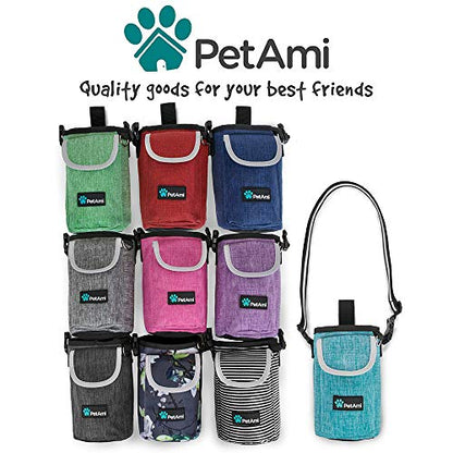 PetAmi Dog Treat Pouch, Large Hands-Free Training Bag, Red - color: Red
