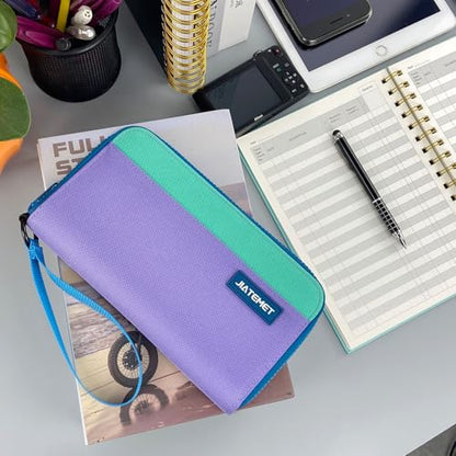 Passport holder for travel Family passport holder（Purple） - color: Purple