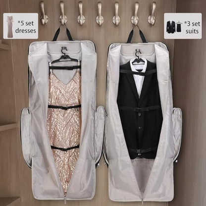BESMART Garment Bags for Travel, 51" Large Suit Bag for Business Trips - color: Grey