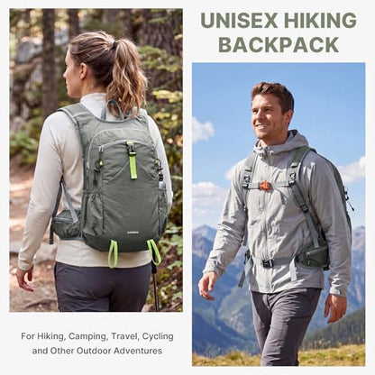 G4Free 20L Hiking Backpack with Waist Strap for Women Men - color: Grey