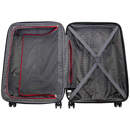 Kenneth Cole Reaction Flying Axis 24" Hardside Expandable 8-Wheel Spinner Check-Size Luggage, Silver - color: Silver, size: 24-Inch Checked