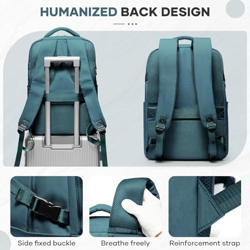 suwasp Large Travel Backpack for Women Men Mochila Airline Approved Carry On Personal Item Backpack Bag Frontier Airlines Personal Item Travel Bag Flight Approved Luggage Backpack - Blue - color: Peacock Blue