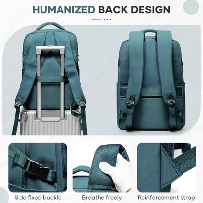 suwasp Large Travel Backpack for Women Men Mochila Airline Approved Carry On Personal Item Backpack Bag Frontier Airlines Personal Item Travel Bag Flight Approved Luggage Backpack - Blue - color: Peacock Blue