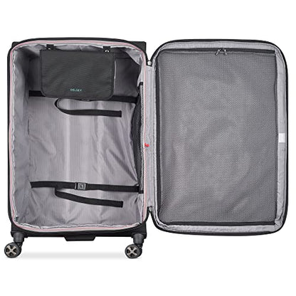 DELSEY PARIS Helium DLX, 3-Piece Set (20/25/29 Inch) Luggage, Navy Blue | Expandable Suitcase, Lightweight and Durable DuraTec Fabric, Dual Density Double-spinner Wheels, SECURITECH zip - color: Navy Blue, size: 3-Piece Set (20/25/29)