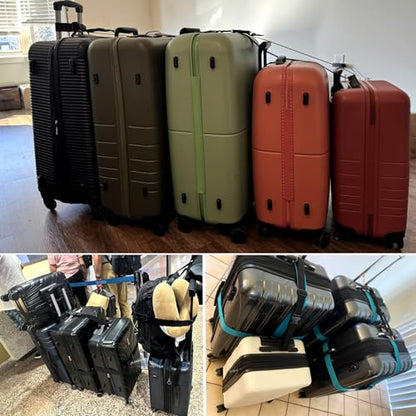 4 Pack Luggage Connector Straps Carry On Multiple Suitcases, Brown - color: 4Pcs Brown