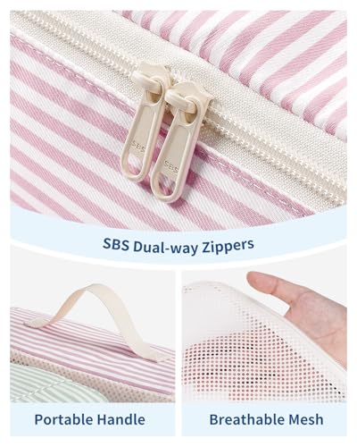 Narwey Packing Cubes for Travel, Luggage Organizer Bags for Women Kids - color: Stripe Combined