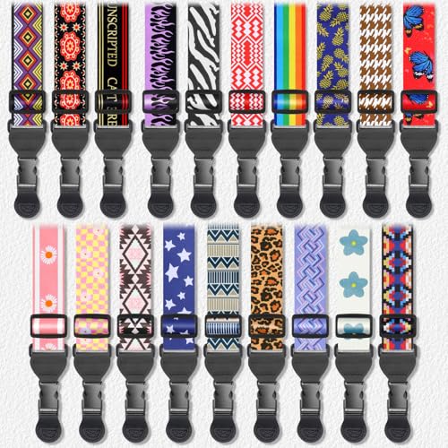 FIEIL Brown and Pink Rhombus Shoulder Strap, Adjustable Camera Strap with 2 Sets of Quick-Release Buckles, Comfortable Neck Strap for iPad, Tablet, Camera, Laptop, Binocular, Luggage Bag - color: Brown and Pink Rhombus