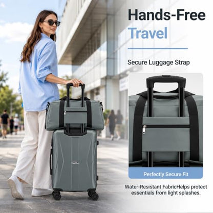20/24/28 Inch Hardshell Suitcase Set, ABS Luggage Set with TSA Lock 5 Piece - color: Teal