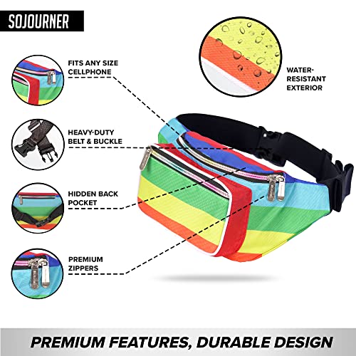 SoJourner Waterproof Fanny Pack, Rainbow - color: Rainbow (multi-color) v2