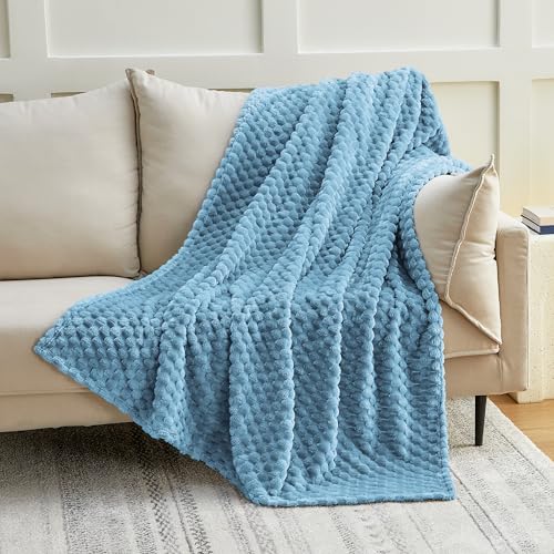 EXQ Home Turtle Shell Twin Size Throw Blanket Blue for Couch & Sofa - color: Blue, size: Twin
