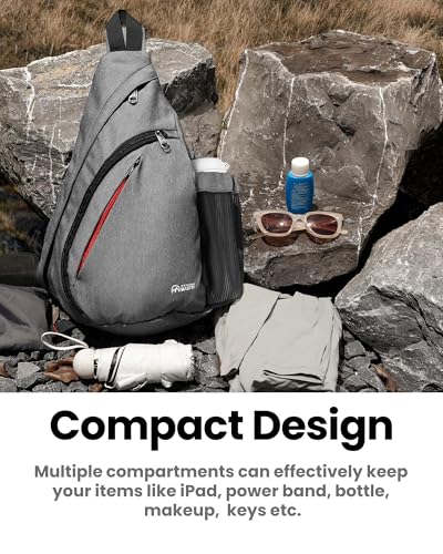 OutdoorMaster Sling Bag, Hiking Daypack, Crossbody Shoulder Chest Urban - color: Gray