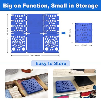 BoxLegend Shirt Folder Board Tshirt Clothes Folder Folding Board Durable Laundry Sorter Helper Liner, Blue - color: Royal Blue