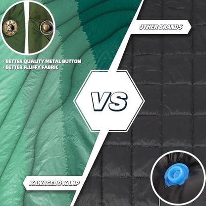 Large Camping Blanket with Sherpa Lining 78"x 56" - color: Green Mountain, size: 78 x 56 inches-Sherpa