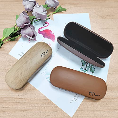 HSYMQ Hard Shell Glasses Case, Eye Glass Carry Case for Men Women, 3 Pack Eyeglass Sunglasses Cases