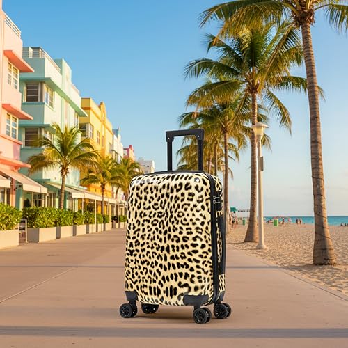 InUSA Cheetah Print 20-Inch Carry-On Hardside Spinner Luggage Lightweight - color: Cheetah, size: 20 Inch