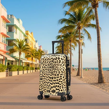 InUSA Cheetah Print 20-Inch Carry-On Hardside Spinner Luggage Lightweight - color: Cheetah, size: 20 Inch