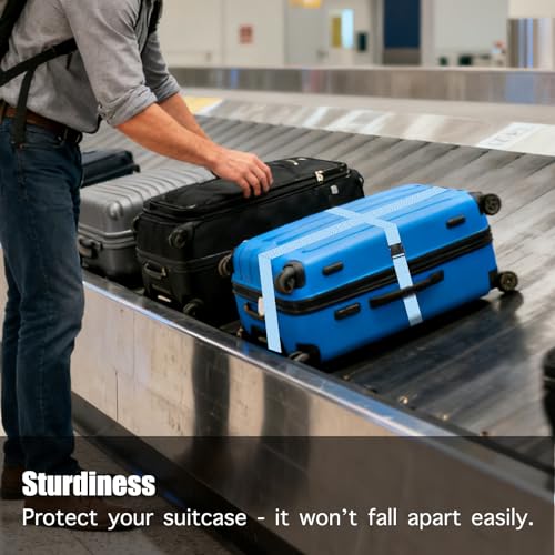 Nuxovilar Luggage Straps Set for Suitcase 1.96x90.5in Polyester - color: YCC01246, size: 1.96"x90.5"