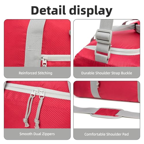 Extra Large 105L Duffel Bag, Foldable Moving & Storage Bag - color: Deep Fuchsia, size: 105L