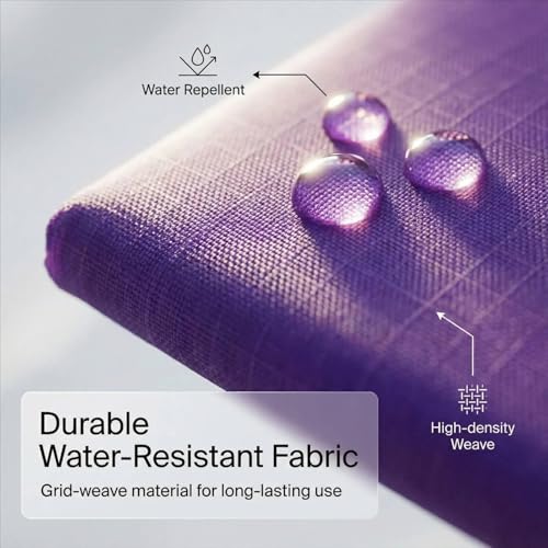 LIGHT FOLD Trifold Nylon Slim Wallet for Men, RFID Blocking Front Pocket - color: 02 Purple