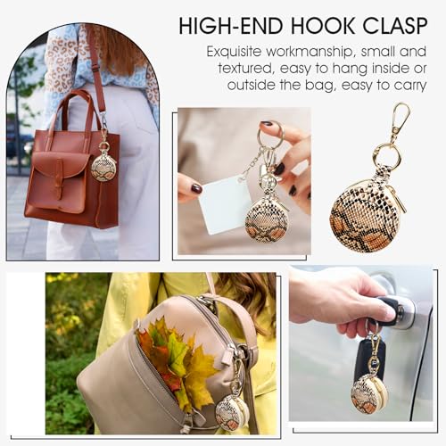 Portable Ring Keychain Holder - snakeskin pattern Jewelry Holder - color: snake pattern