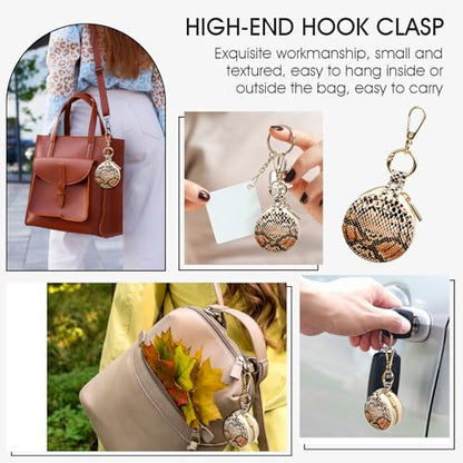 Portable Ring Keychain Holder - snakeskin pattern Jewelry Holder - color: snake pattern