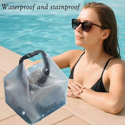 2 Pack Waterproof Travel Toiletry Bag – Large Clear EVA Bags for Gym, Travel, Daily Use & Cosmetics – Dry-Wet Separation, Snap Buckle, Lightweight Foldable Design (Gray & White)