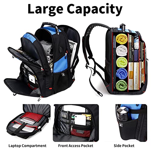 SHRRADOO Large Travel Laptop Backpack for Women, Work College Backpacks - color: Blue