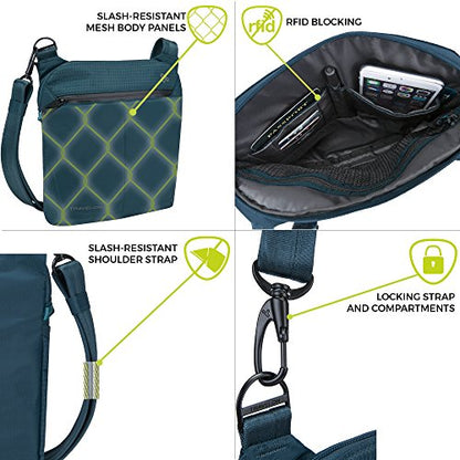 Travelon Anti-Theft Active Small Crossbody - color: Teal