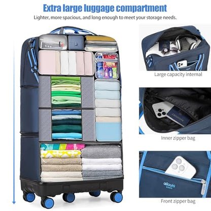 Rolling Duffle Bag with Detachable Wheels, Large Capacity Expandable Foldable Suitcase for Travel,Collapsible Luggage Carry on Duffel Overnight Weekend Bags - color: Black