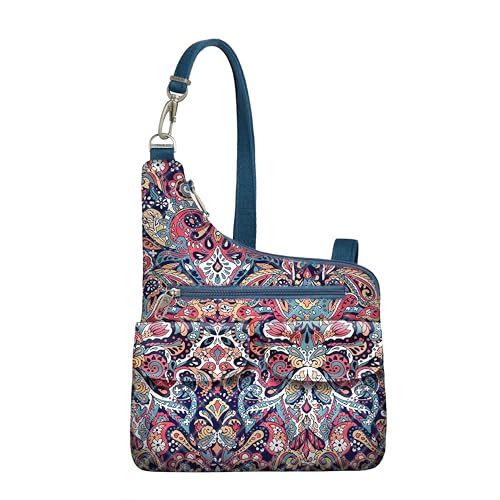Travelon Anti-Theft Classic Crossbody Bag - color: Summer Paisley