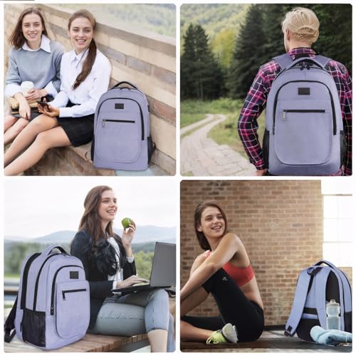 MATEIN Travel Backpack for Women, Expandable 15.6 inch Laptop Backpack - color: Purple, size: 15.6 inch