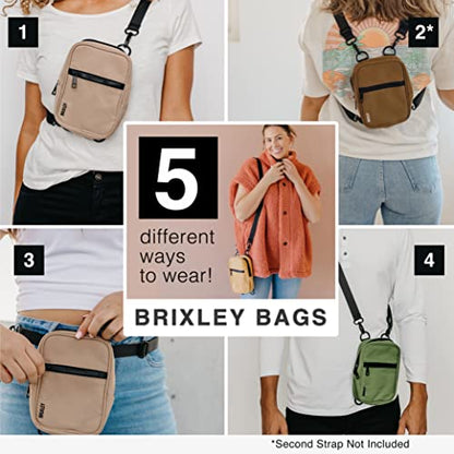 Brixley Crossbody Sling Bag – Travel Purse for Women, 9 Pocket Sling Pack, 5 Multi- Position Wear Fanny Pack for Everyday & Trips (Perry) - color: Perry
