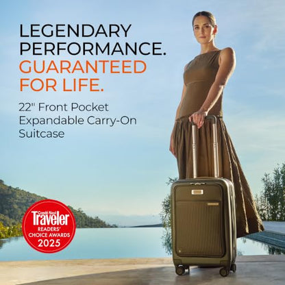 Briggs & Riley Sympatico Essential 22 Inch Carry-On Front Pocket, Black - color: Black, size: 22" Carry-On